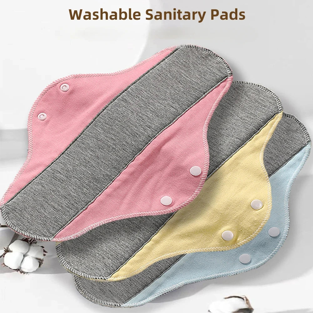 Reusable Adult Diaper Menstrual Cloth Sanitary Non-slip Soft Pads Napkin Washable Panty Liners Feminine Hygiene Pad period