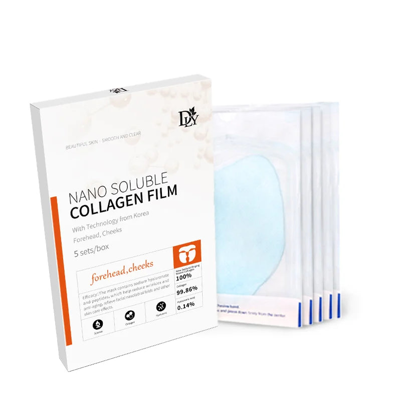 Nano Hydrolyzed Collagen Protein Film Mask Face Serum Spray Set Wrinkle Repair Soluble Face Filler Brightening Skin Care Set