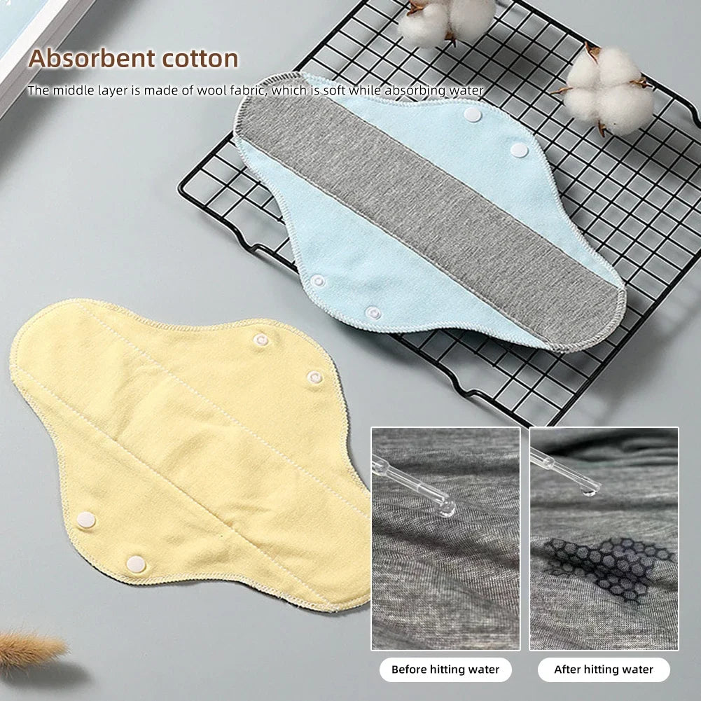 Reusable Adult Diaper Menstrual Cloth Sanitary Non-slip Soft Pads Napkin Washable Panty Liners Feminine Hygiene Pad period