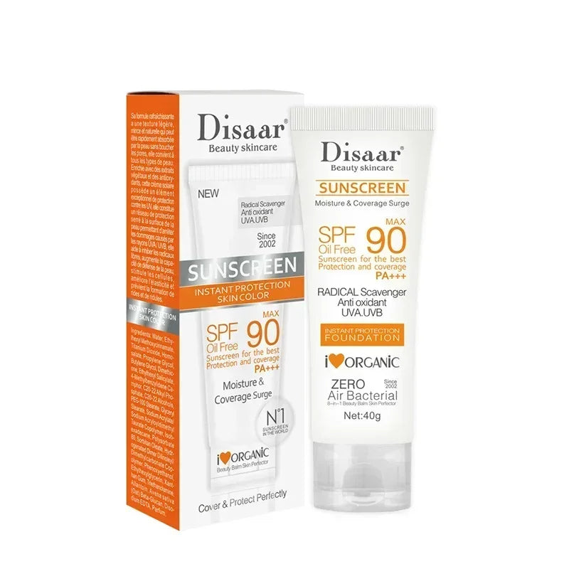 Disaar SPF 90 Face Sunscreen Whitening Sunblock Skin Protective Cream Anti-Aging Oil-control Moisturizing 40g Sun Cream