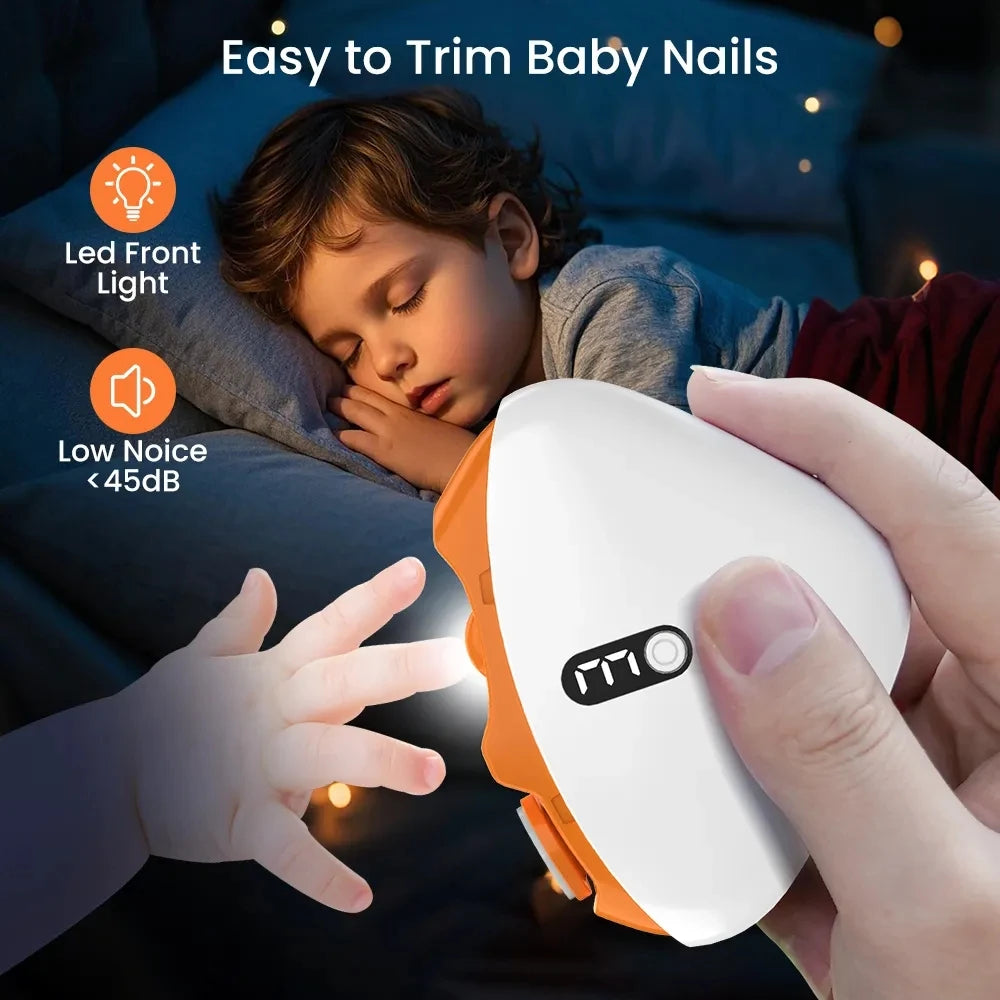 Electric Nail Clippers Automatic Anicure Trimmer With Light Adult Baby Fingernail Toe Scissors Pedicure Polishing Nails Cutter